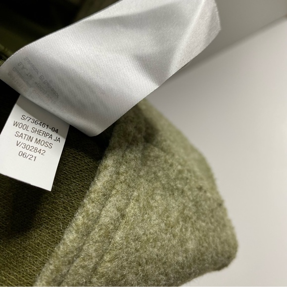 Old Navy Women’s Green Sherpa Wool Collar Green Jacket Size Small - Picture 8 of 8